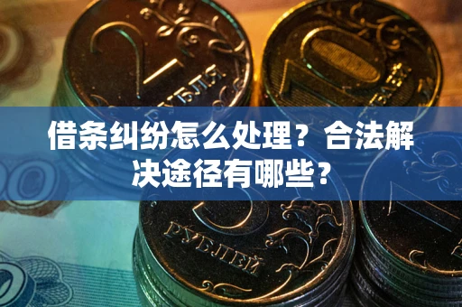 武汉借条纠纷怎么处理？合法解决途径有哪些？