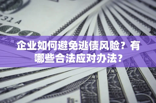 武汉企业如何避免逃债风险？有哪些合法应对办法？