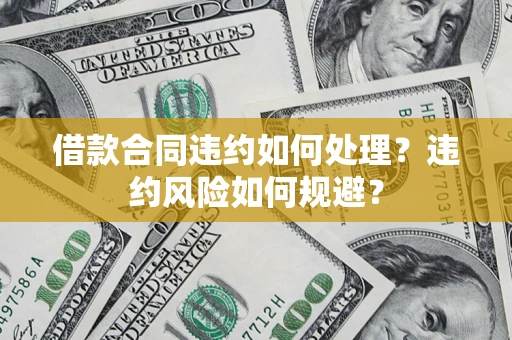 武汉借款合同违约如何处理？违约风险如何规避？