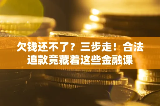 武汉欠钱还不了？三步走！合法追款竟藏着这些金融课